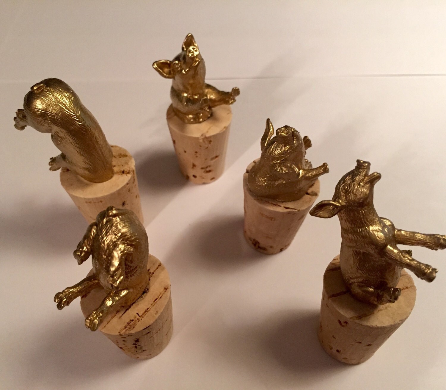 Gold pig bottle stopper wine corks wine stoppers by 10kiaatstreet