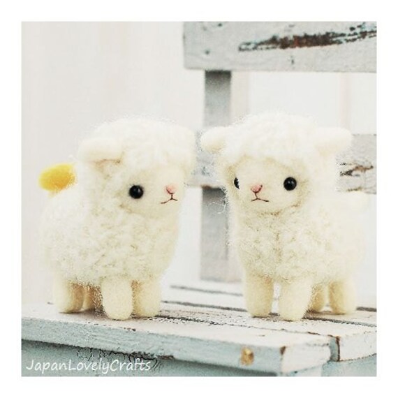 Japanese Needle Wool Felt DIY Kit Kawaii White Sheep
