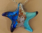 Art Glass Starfish Pendant