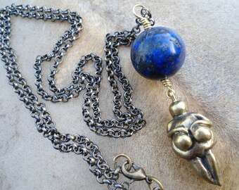 Doula Gift Lapis Lazuli Midwife Gift Fertility Goddess Divine Feminine Earth Mother Gaia Feminist Pregnancy Gift New Mom Venus of Willendorf