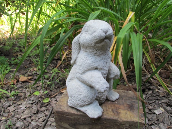 cement rabbit statues