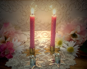2 Fairy Star Mini Chime Candle Holders, Candle holders for Small Spell Candles, Fairy Candle Holder, Chime Candle Holder