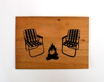 Chairs - Screen print on wood veneer // Chaises - Sérigraphie sur placage de bois