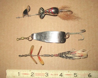 FS: (4N) Three old vintage metal lures- nice assortment!