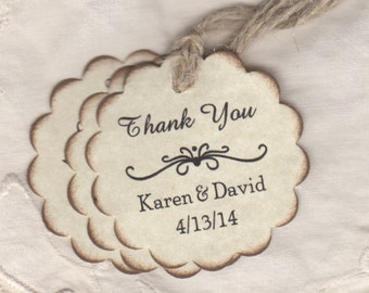 50 Wedding Tags Personalized For Favor Thank You Gift And Bridal Shower 50 Wedding Tags Personalized For Favor Thank You Gift And Bridal Shower