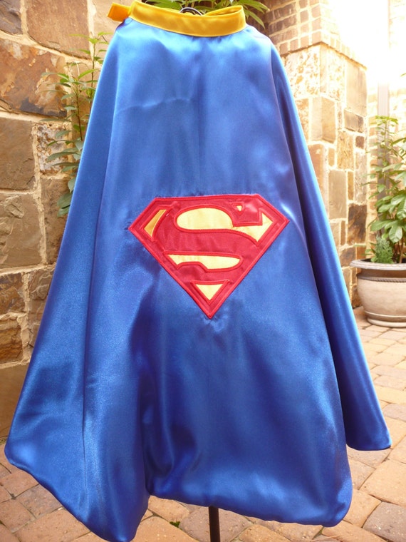 SuperGirl Cape Blue Cape Red Yellow Emblem