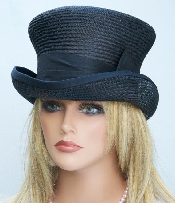 Black Top Hat, Kentucky Derby Hat, Formal Hat, Victorian English Riding Hat,Mad Hatter, Elegant hat, Dressy hat, Black Steampunk hat by AwardDesign steampunk buy now online