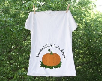 Pumpkin // I Promise I Didn't Steal A Pumpkin // Fall Maternity Shirt