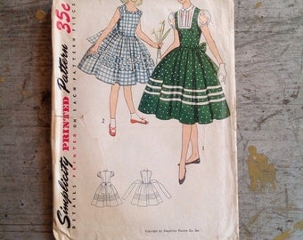 Vintage Simplicity Sewing Pattern 4265 Girl's Size 8 Dress
