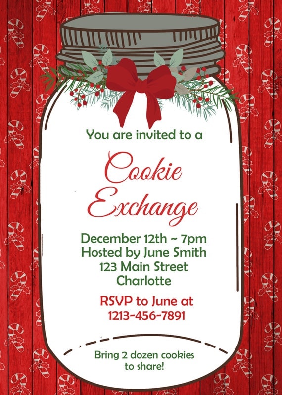 Items similar to Cookie Swap Invitation &ndash; Cookie Exchange Invitation