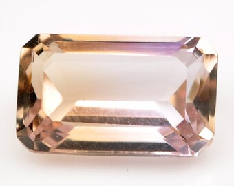 3.45 Ct. Natural Genuine Gem Stone Long Octagon Bi Color Ametrine - Free shipping