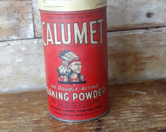 Vintage Culumet Baking Powder Kitchen Tin