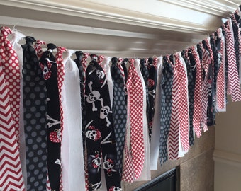 Pirate Party Decorations - Pirate Fabric Banner - Pirate Themed Party - Pirate Party - Pirate Photo Prop - Pirate Decor - Pirate Banner