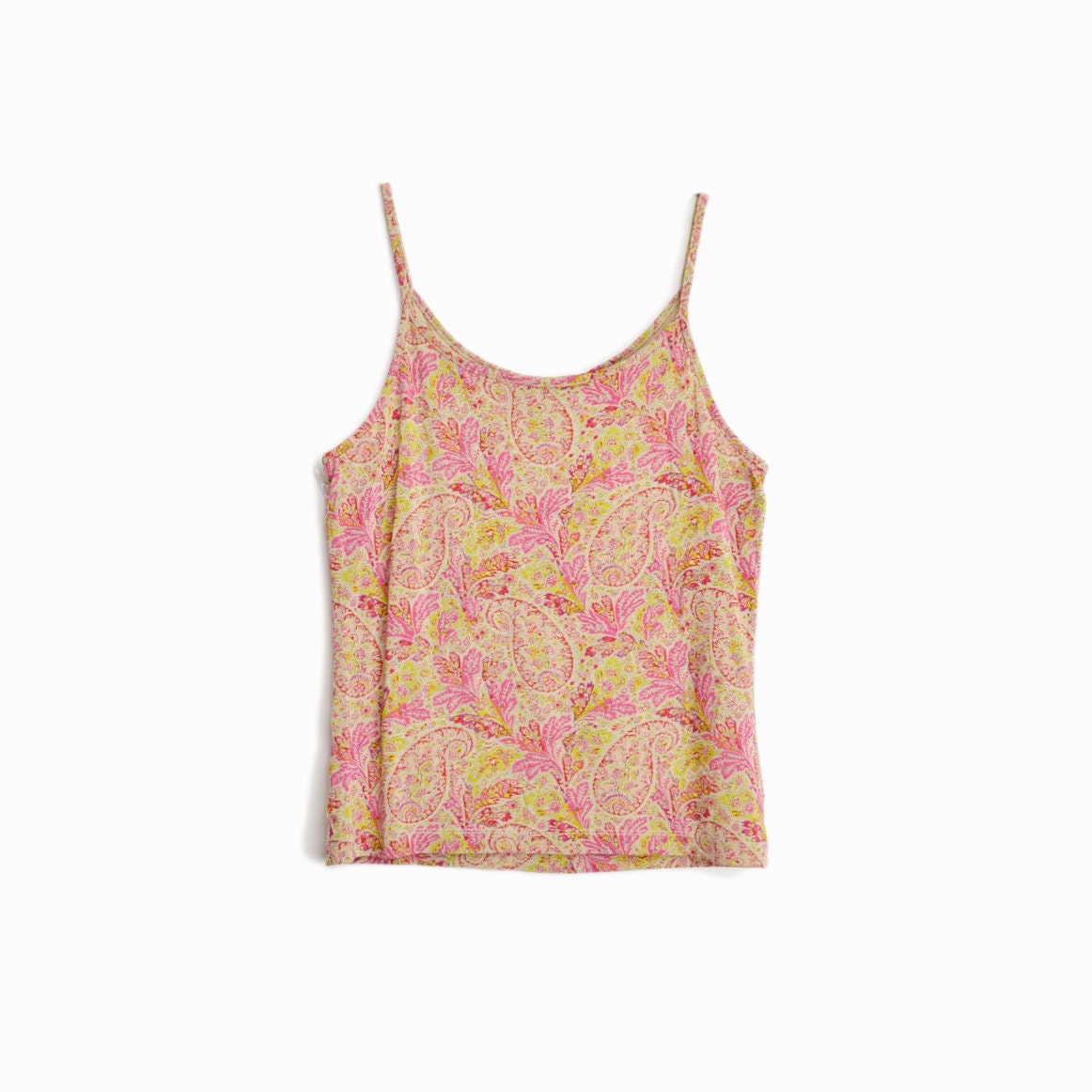 Vintage 90s Paisley Cami Tank Top / Spaghetti Strap Tank