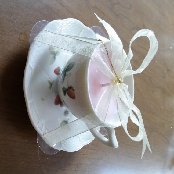 Miniature Tea Cup Candle by candliciousoccasions on Etsy