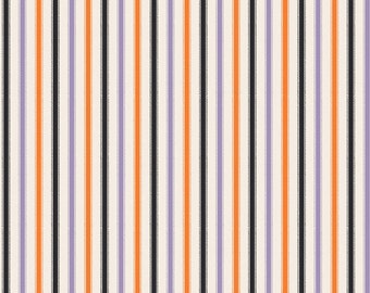 Halloween Fabric Riley Blake Happy Haunting Purple Stripe C4674 Designer Quilting Cotton By the Half Yard