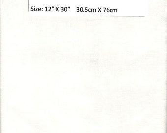 GT20 - Zweigart, Lugana, 32 Count, Antique White, 12 X30 Inches or 30 X 76 cm , Cut Fabric Collection