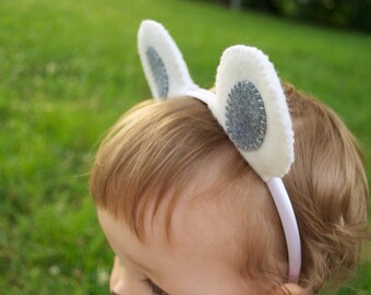 Wool Felt Polar Bear Ears Headband