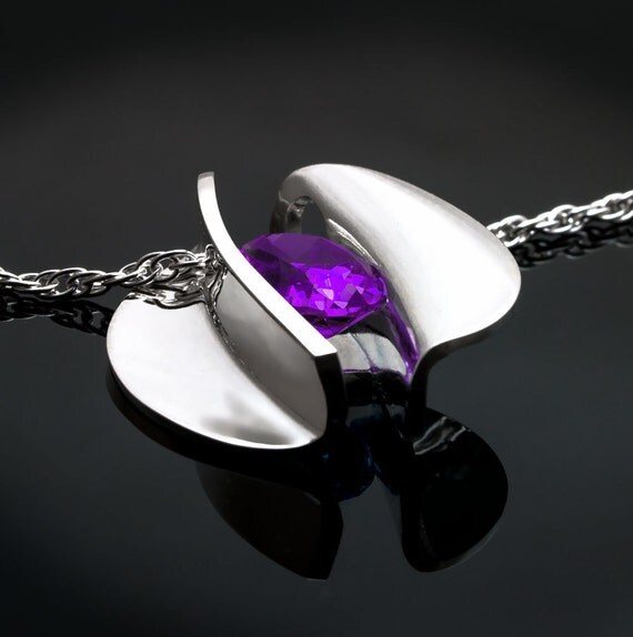 amethyst necklace statement necklace cutting edge jewelry