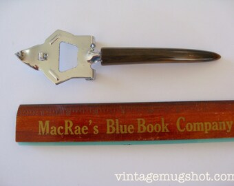 Mid Century Marbled Bakelite Bottle Opener Collectible Barware 8"