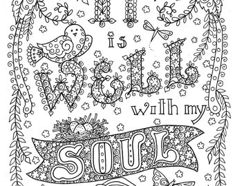 INSTANT DOWNLOAD Coloring page to Color Christian