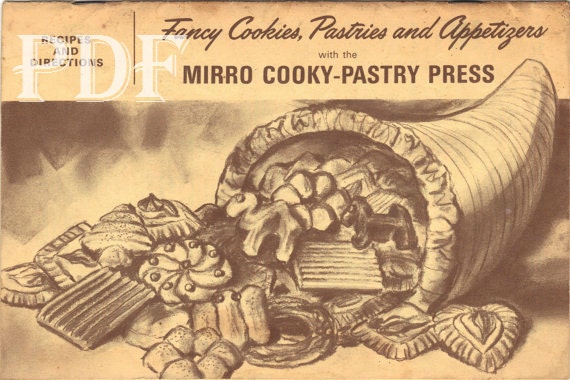 Mirro Cookie Press Instruction Book PDF Format by OriginalsByTerry