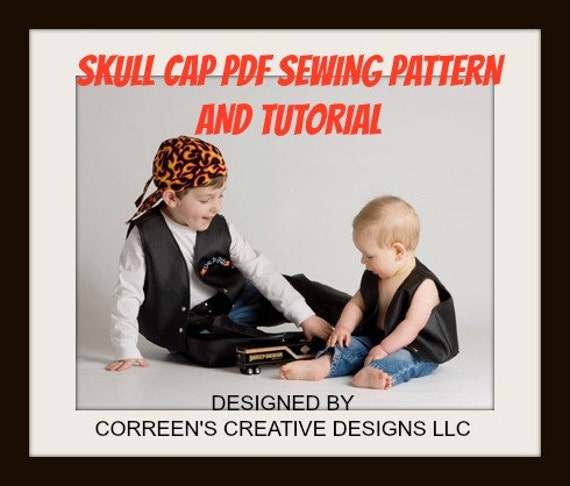 Skull Cap Do-Rag Sewing Pattern Sewing by correenscdesigns on Etsy