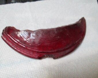 Fenton Bell Red With Leaf Painting Fenton Bell Red With Leaf Painting