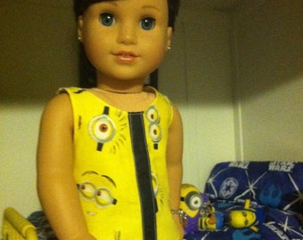 Minion tank top for American Girl dolls and other 18inch dolls