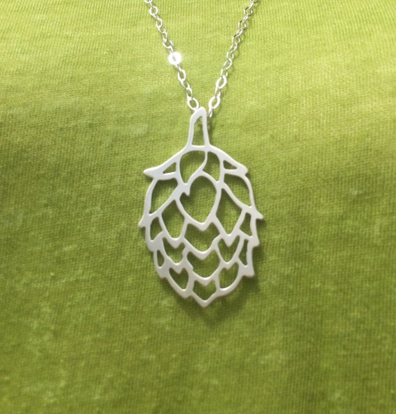 Beer Hops Necklace by CabinNo7 Etsy