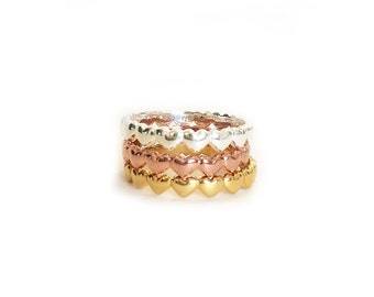 Heart Stacking Rings