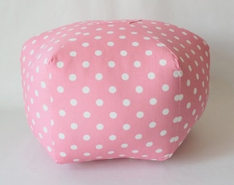 Pink Polka Dot Pouf Floor Pillow Ottoman Foot Stool Moroccan Pink Polka Dot Pouf Floor Pillow Ottoman Foot Stool Moroccan