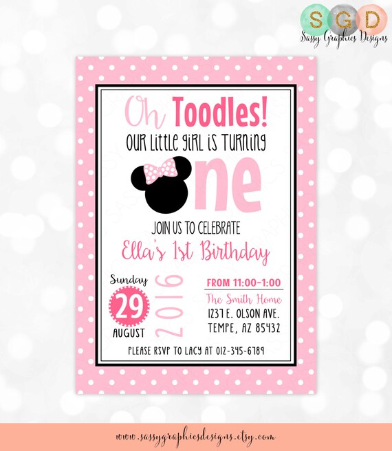 Oh Toodles Birthday Invitations 7