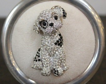 REDUCED, Rare Swarovski Dalmatian Dog Brooch, Pin.