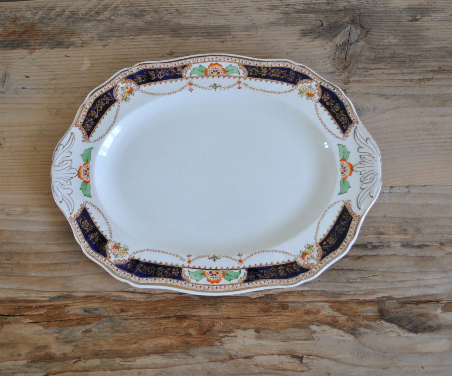 Vintage Alfred Meakin china meat serving platter dish Large