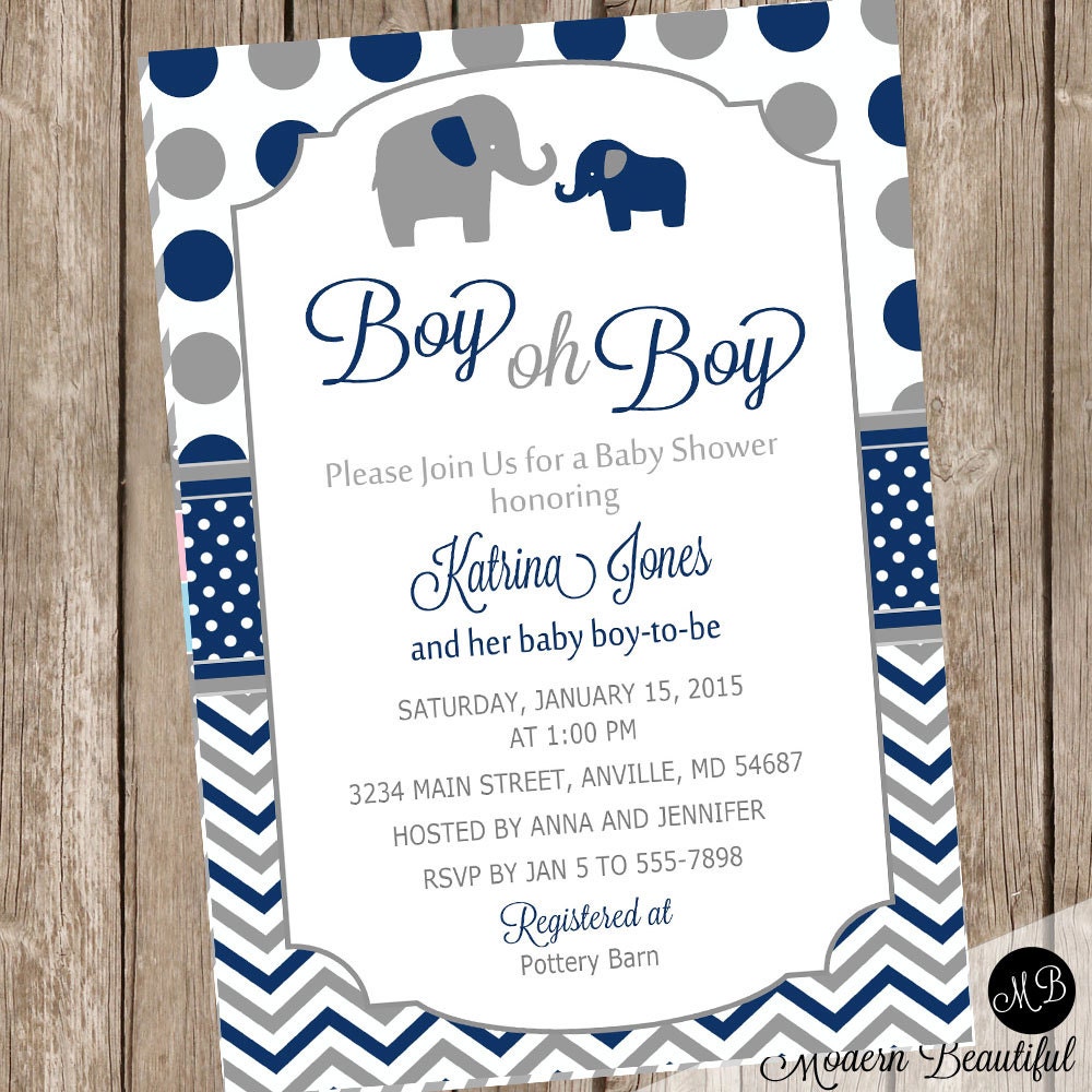 Baby Boy Baby Shower Invitations 8