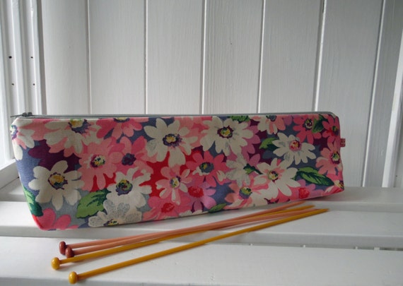 Knitting needle bag pouch Cath Kidston Floral print acrylic