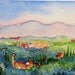 Tuscany, landscape near Buggiani - Original Watercolor painting Italy
