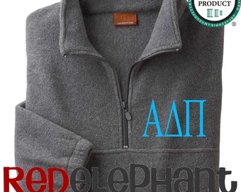 Alpha Delta Pi Sorority Pullover Jacket, Monogrammed Sorority Jacket, Monogrammed Zip Jacket, Monogrammed Jacket, Fleece, UNISEX, Licensed