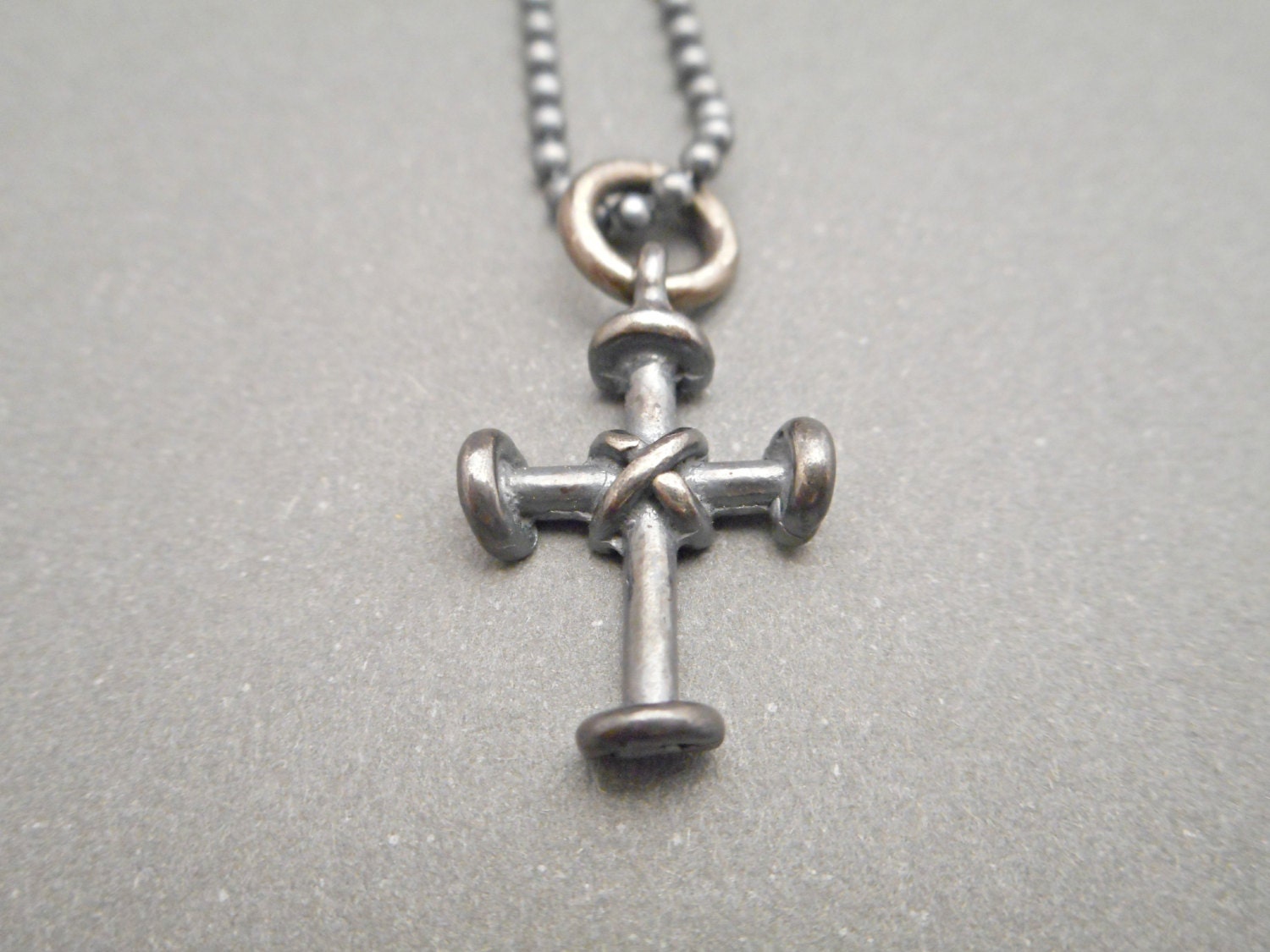 Unique Cross Necklace for Men Mens Jewelry by OrganicRustCreation