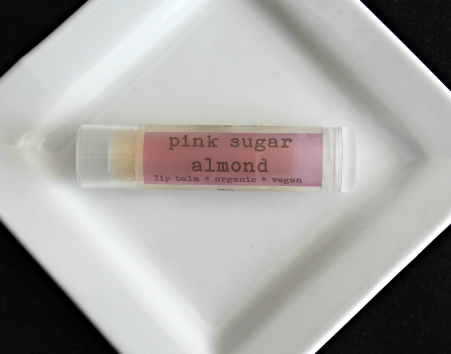 Pink Sugar Almond Lip Balm Vegan Lip Balm Organic Lip Balm