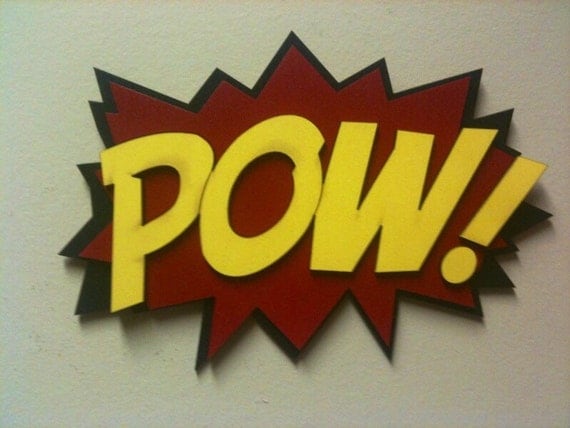 Comic Book POW Quote Wall Art/Plaque