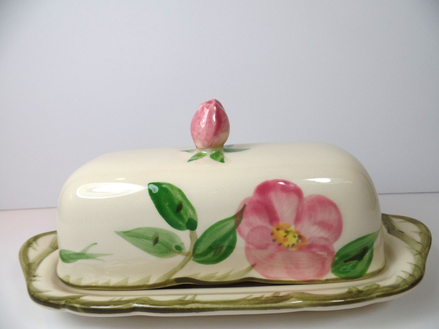 Vintage Butter Dish Franciscan Desert Rose Butter Dish Haute Juice