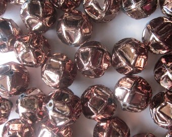 Metallic Acrylic Beads 18mm 12 Beads