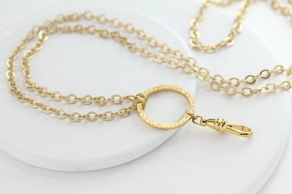 Gold Chain ID Badge Lanyard Lanyard Gold ID Lanyard Gold by Maetri