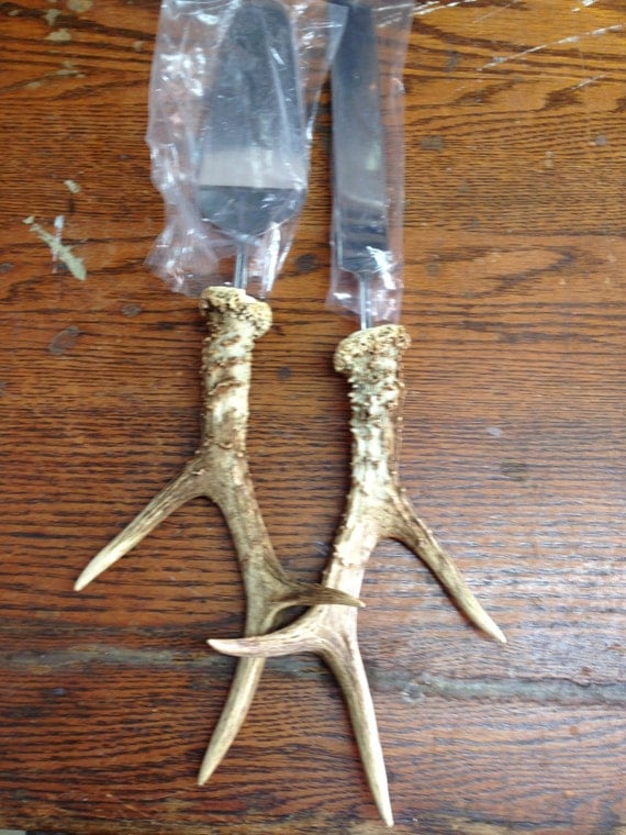 Antler Handled Cake Service