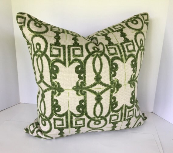 Decorative Pillow Covers in New Lacefield Seville Olive