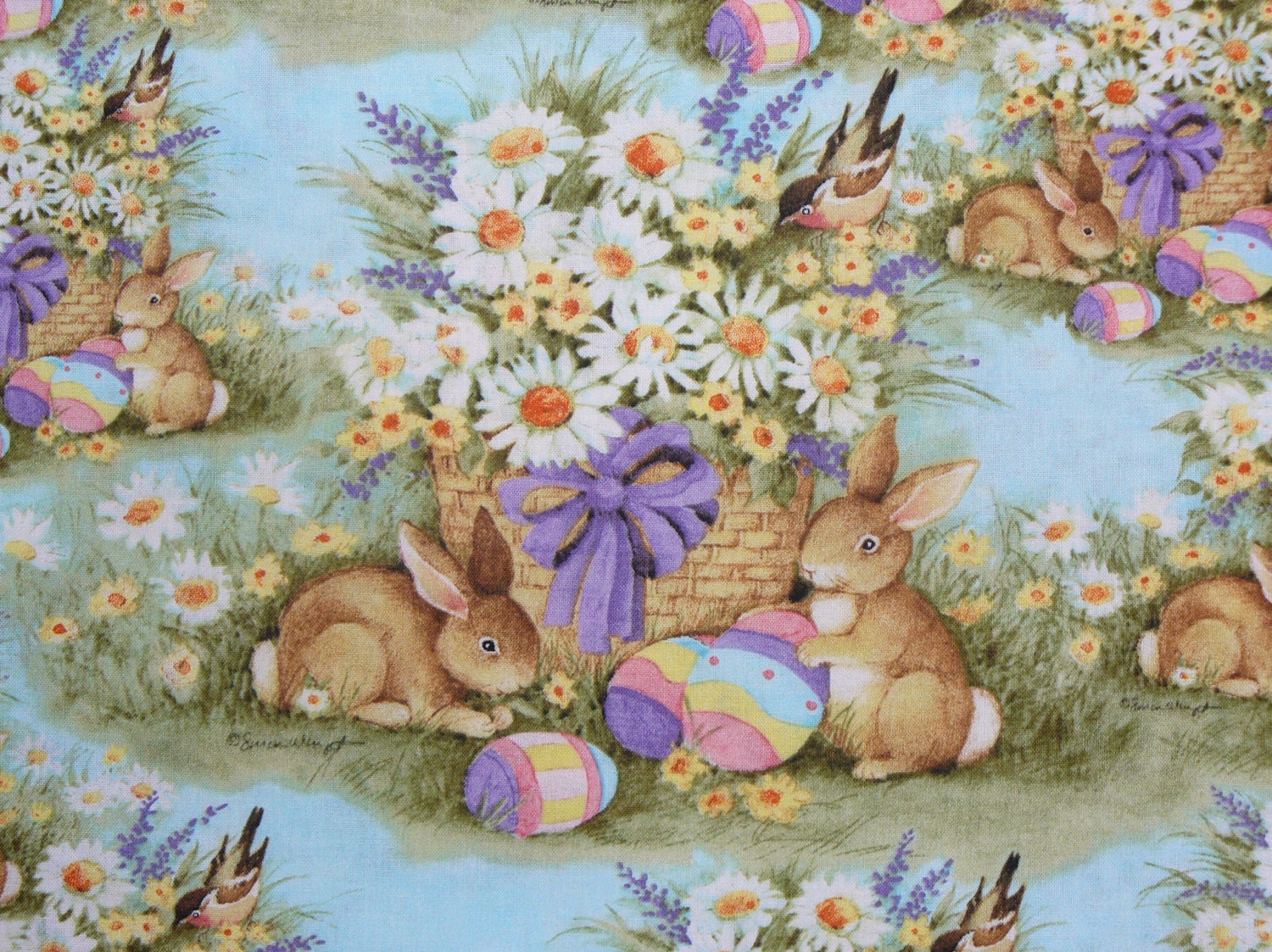 Easter Fabric, Easter Bunnies, Easter Baskets, Susan Winget, Easter ...