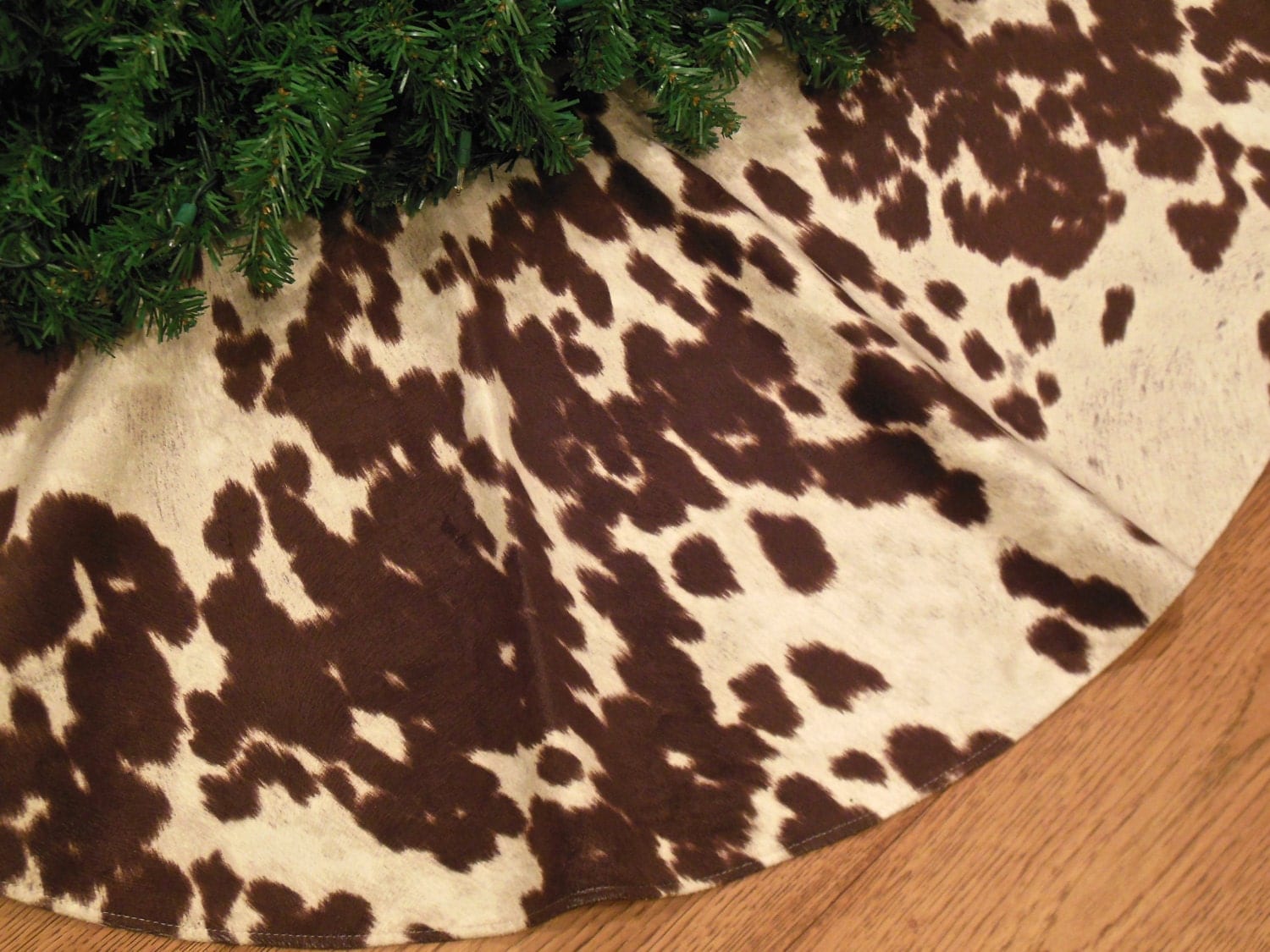 Cowhide Christmas Tree Skirt 