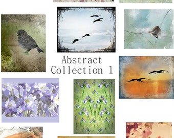 Items similar to 15 Original ACEOs, Art Cards, Abstract Portraits ...